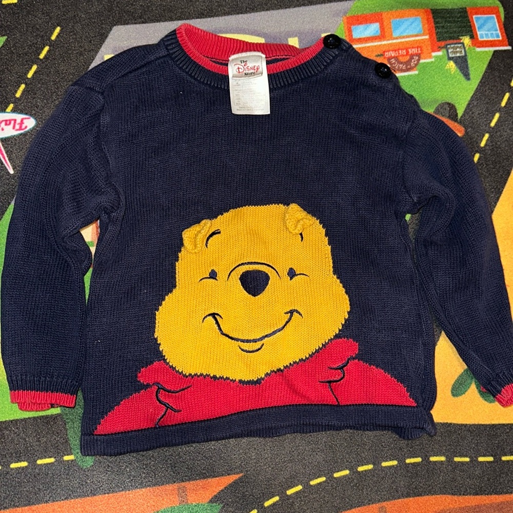 The Disney Store Winnie The Pooh crocheted crew neck 18 months
